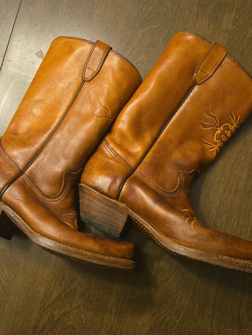 Vintage Sears Durangi West Brown Leather Western Boots - Classic Cowboy Style